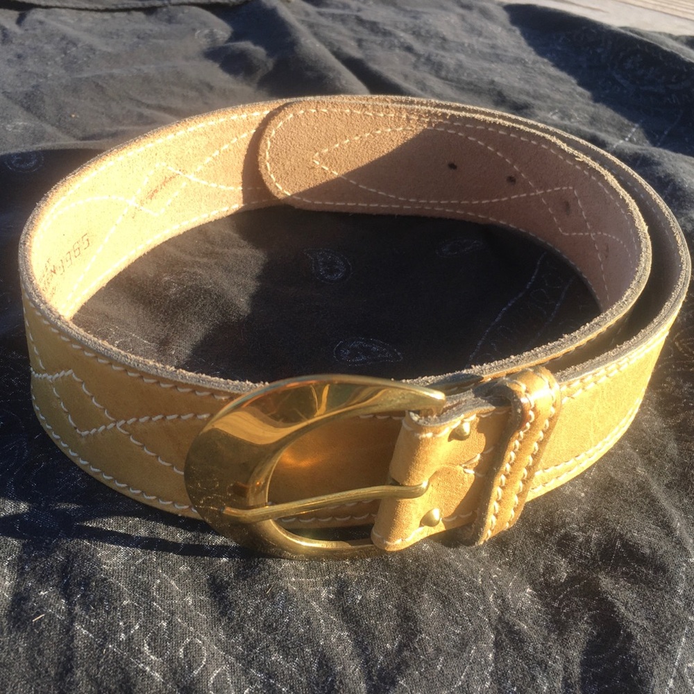 Cream Stitched Anne Klein by Calderon Belt